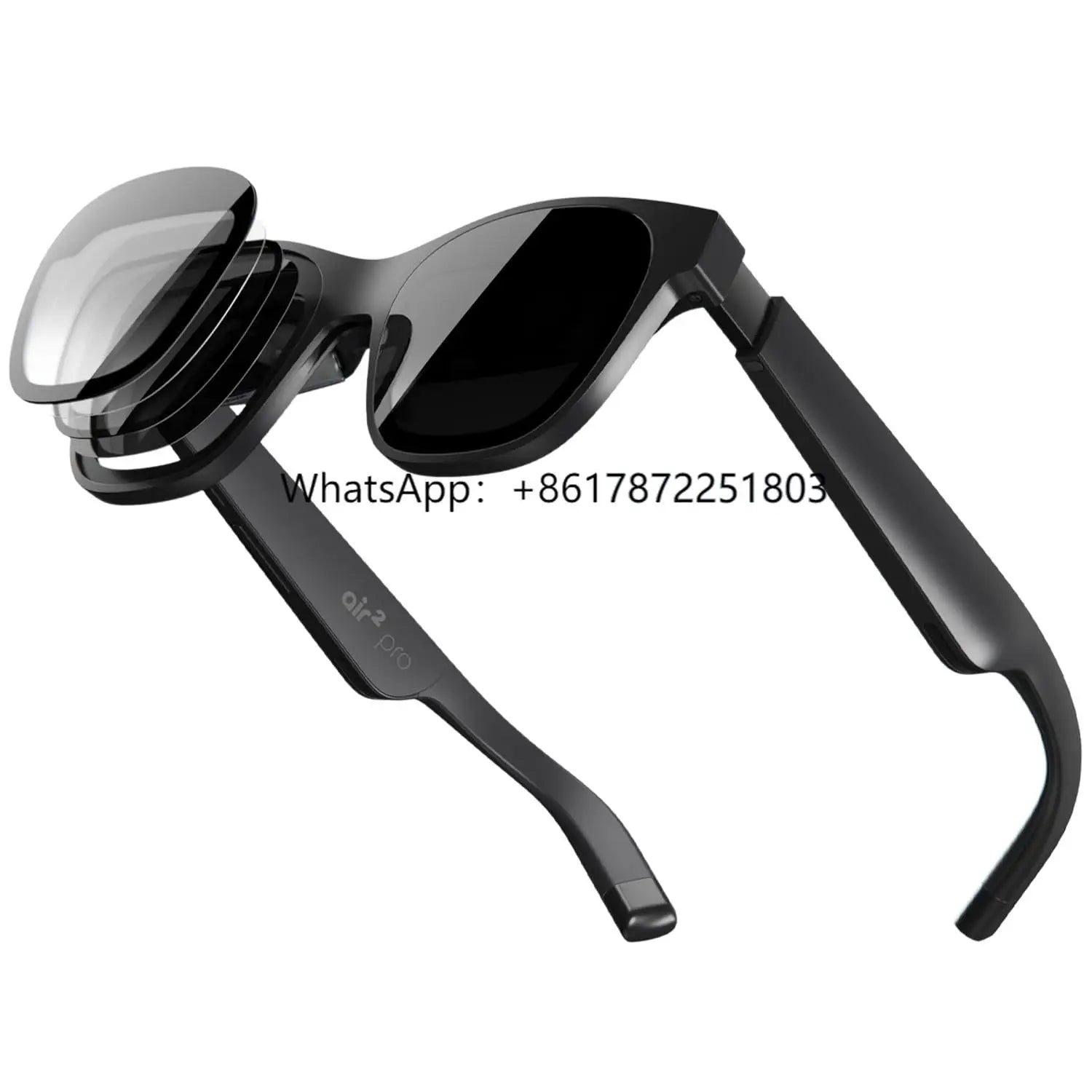 XREAL Air 2 Pro AR Glasses|46 FOV, 130" 120Hz HD Display, True Colors, Cinematic Sound, All-Day Comfort. Compatible with